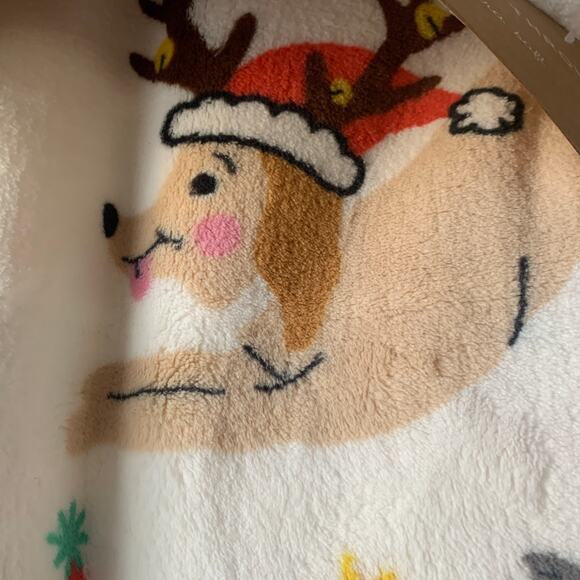 Tis The Season Dog Christmas Blanket Oversize Plush Throw 60" x 70" - Picture 12 of 16